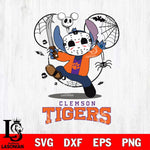 Clemson Tigers Stitch jason voorhees Halloween Svg Eps Dxf Png File, Digital Download, Instant Download