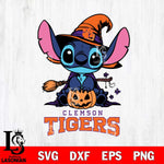 Clemson Tigers Stitch witch Svg Eps Dxf Png File, NCAA svg, Digital Download, Instant Download