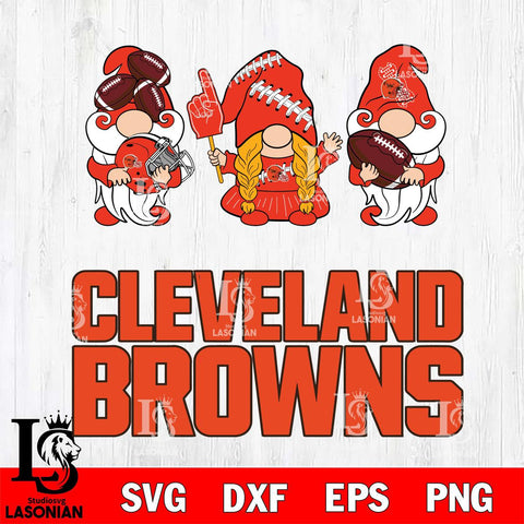 Cleveland Browns 3 Gnomes Football Svg Eps Dxf Png File, Digital Download, Instant Download