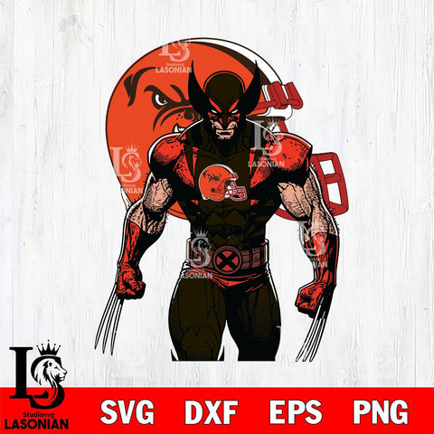Cleveland Browns Badass Wolverine Svg Eps Dxf Png File, Digital Download, Instant Download