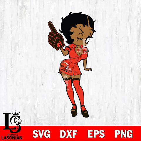 Cleveland Browns Betty Boop Cheering SVG Svg Eps Dxf Png File, Digital Download, Instant Download