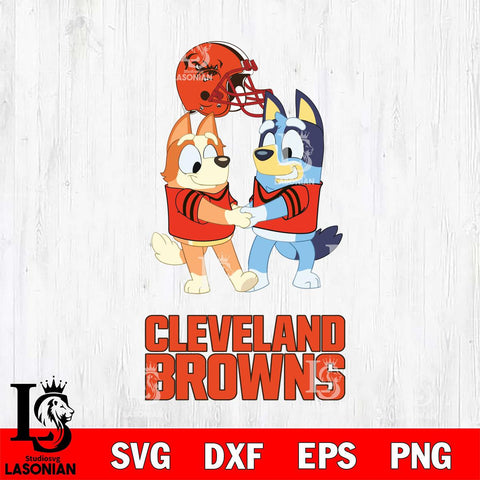 Cleveland Browns Bluey Chilli Dance Svg Eps Dxf Png File, Digital Download, Instant Download