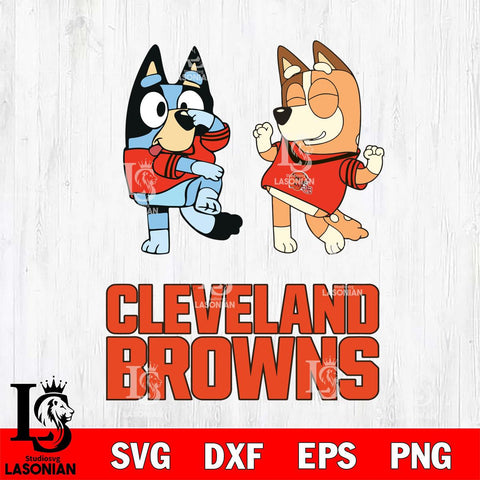 Cleveland Browns Bluey Chilli Sport Svg Eps Dxf Png File, Digital Download, Instant Download