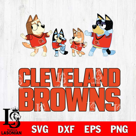 Cleveland Browns Bluey Dance Squats Svg Eps Dxf Png File, Digital Download, Instant Download