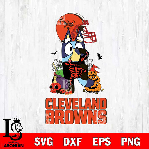 Cleveland Browns Bluey Halloween NFL 2 Svg Eps Dxf Png File, Digital Download, Instant Download