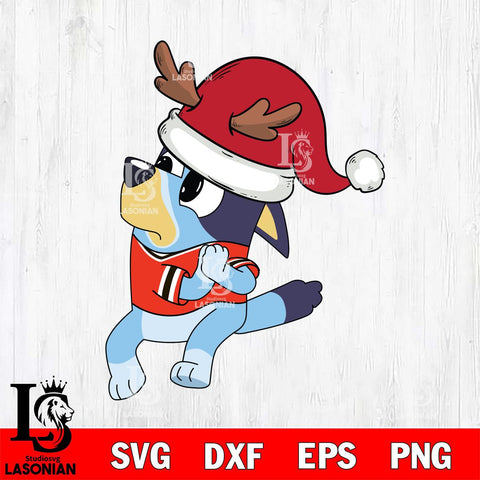 Cleveland Browns Bluey Santa Claus Christmas Svg Eps Dxf Png File, Digital Download, Instant Download