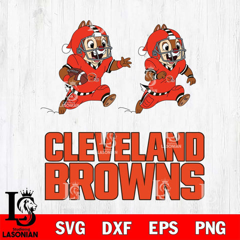 Cleveland Browns Chip & Dale Football Cricut,Christmas SVG DXF EPS PNG FILE, Digital Download,Instant Download, Silhouette