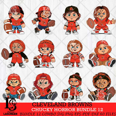 Cleveland Browns Chucky Horror Bundle 12 SVG Svg Eps Dxf Png File, Bundle NFL svg, Digital Download, Instant Download