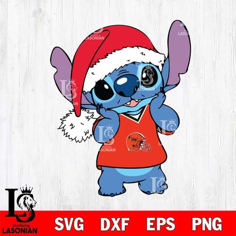 Cleveland Browns Cute Stitch Christmas Svg Eps Dxf Png File, Digital Download, Instant Download