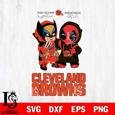 Cleveland Browns Deadpool X Wolverine Funny Svg Eps Dxf Png File, Digital Download, Instant Download