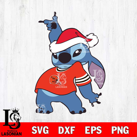 Cleveland Browns Disney Lilo & Stitch Christmas Svg Eps Dxf Png File, Digital Download, Instant Download