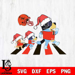 Cleveland Browns Family Bluey Walking Christmas Svg Eps Dxf Png File, Digital Download, Instant Download