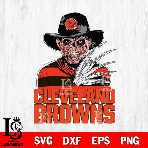 Cleveland Browns Freddy Krueger Horror Halloween Svg Eps Dxf Png File, Digital Download, Instant Download