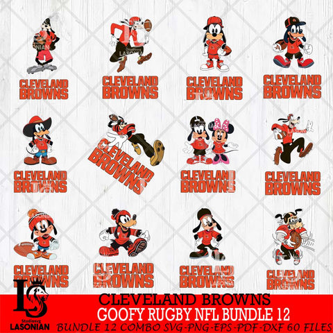 Cleveland Browns Goofy Rugby NFL Bundle 12 SVG DXF EPS PNG FILE,NFL bundle svg ,Football Digital Download,Instant Download, Silhouette