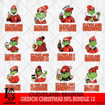 Cleveland Browns Grinch Christmas NFL Bundle 12 Svg Eps Dxf Png File,Cricut svg files, Digital Download, Instant Download