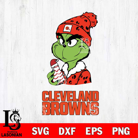 Cleveland Browns Grinch Tree Cake Svg Eps Dxf Png File, Digital Download, Instant Download