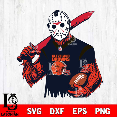 Cleveland Browns Jason Voorhees Horror 11 Svg Eps Dxf Png File, NFL svg, Digital Download, Instant Download