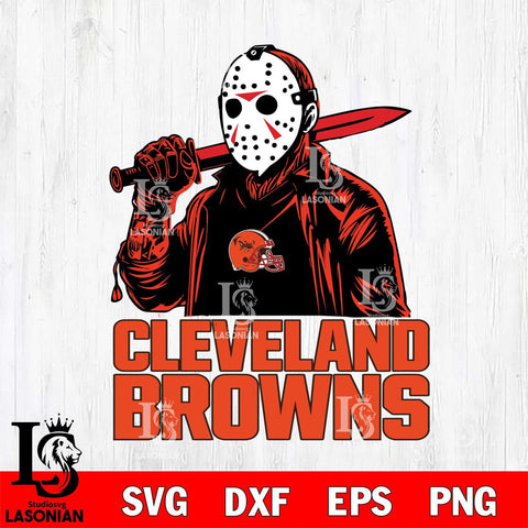Cleveland Browns Jason Voorhees Horror 12 Svg Eps Dxf Png File, NFL svg, Digital Download, Instant Download