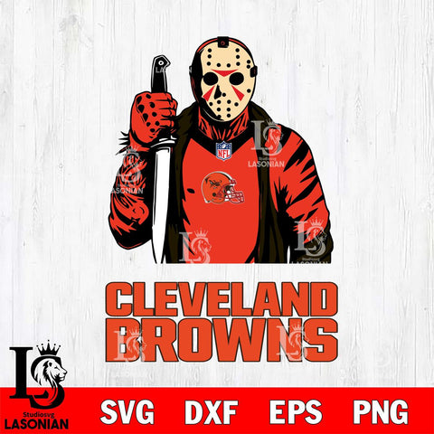 Cleveland Browns Jason Voorhees Horror 3 Svg Eps Dxf Png File, NFL svg, Digital Download, Instant Download