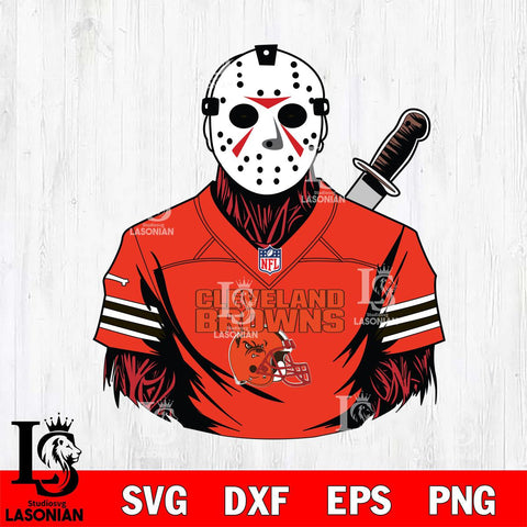 Cleveland Browns Jason Voorhees Horror 4 Svg Eps Dxf Png File, NFL svg, Digital Download, Instant Download