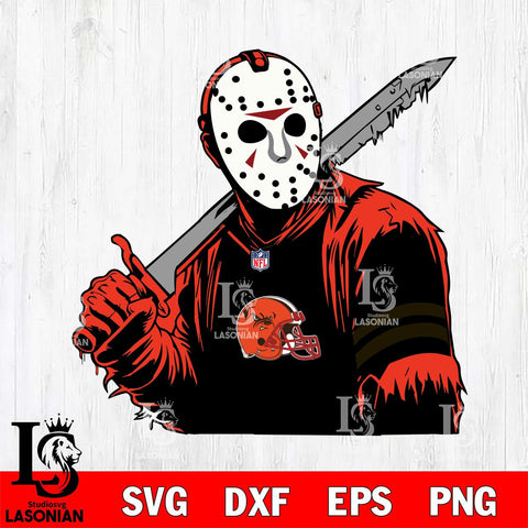 Cleveland Browns Jason Voorhees Horror 7 Svg Eps Dxf Png File, NFL svg, Digital Download, Instant Download