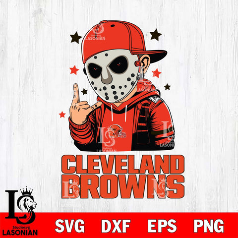 Cleveland Browns Jason Voorhees Horror 9 Svg Eps Dxf Png File, NFL svg, Digital Download, Instant Download