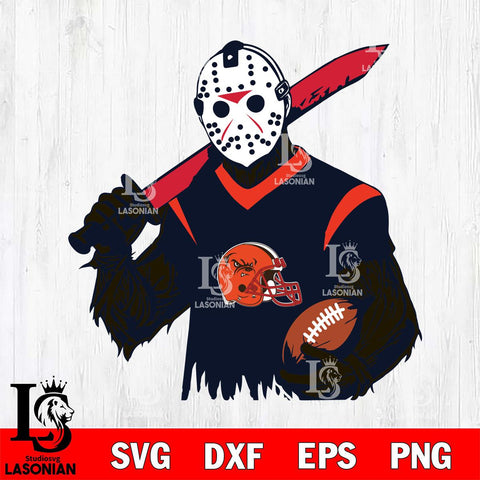 Cleveland Browns Jason Voorhees Horror Halloween 2 Svg Eps Dxf Png File, Digital Download, Instant Download