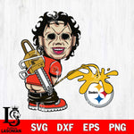 Cleveland Browns Leatherface Piss On Pittsburgh Steelers Svg Eps Dxf Png File, Digital Download, Instant Download