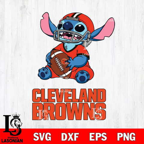 Cleveland Browns Lilo and stitch Football SVG DXF EPS PNG FILE, Stitch File Cut,NFL Digital Download,Instant Download, Silhouette