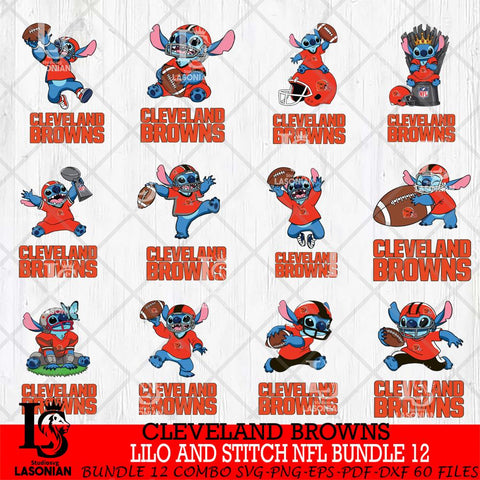Cleveland Browns Lilo and stitch Sport NFL Bundle 12 SVG DXF EPS PNG FILE,Bundle Stitch File Cut,NFL Digital Download,Instant Download, Silhouette