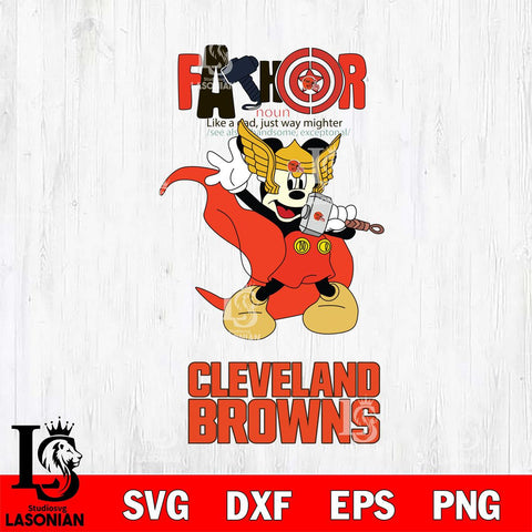Cleveland Browns Mickey Father Sport Svg Eps Dxf Png File, NFL File Cut,Digital Download,Instant Download,Disney Svg Files