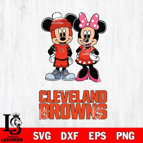 Cleveland Browns Mickey Minnie Mouse Pink Svg Eps Dxf Png File, Bundle NFl svg , File Cut , Digital Download , Instant Download, Laser Cut Svg Files