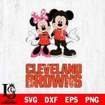 Cleveland Browns Mickey Minnie Mouse Sport Svg Eps Dxf Png File, Bundle NFl svg , File Cut , Digital Download , Instant Download, Laser Cut Svg Files