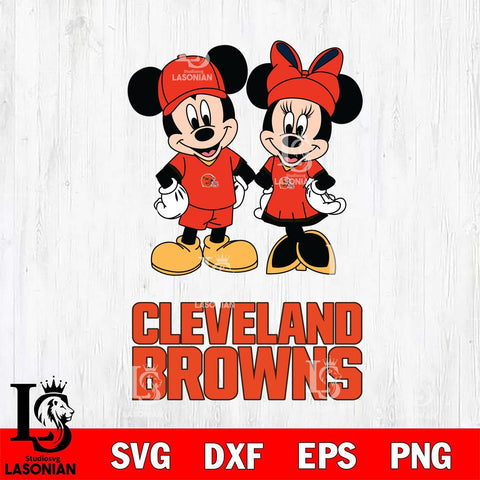 Cleveland Browns Mickey Minnie Rugby Svg Eps Dxf Png File, Bundle NFl svg , File Cut , Digital Download , Instant Download, Laser Cut Svg Files