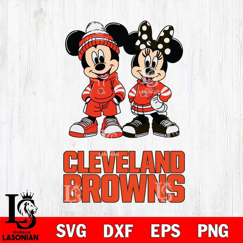 Cleveland Browns Mickey Minnie Rugby Hoodie Svg Eps Dxf Png File, Bundle NFl svg , File Cut , Digital Download , Instant Download, Laser Cut Svg Files