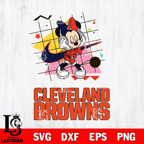 Cleveland Browns Minnie Mouse Dancing SVG DXF EPS PNG FILE, Disney Father day File Cut,Digital Download,Instant Download,Disney Svg Files