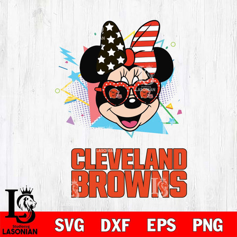 Cleveland Browns Minnie Mouse Love Sport SVG DXF EPS PNG FILE, Disney Father day File Cut,Digital Download,Instant Download,Disney Svg Files