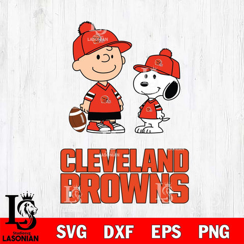 Cleveland Browns Peanuts Snoopy Friends Football SVG DXF EPS PNG FILE,Snoopy File Cut, Nfl Digital Download,Instant Download, Silhouette
