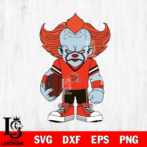 Cleveland Browns Pennywise Horror Sport 11 Svg Eps Dxf Png File, NFL svg, Digital Download, Instant Download
