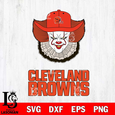 Cleveland Browns Pennywise Horror Sport 12 Svg Eps Dxf Png File, NFL svg, Digital Download, Instant Download