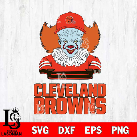 Cleveland Browns Pennywise Horror Sport 2 Svg Eps Dxf Png File, NFL svg, Digital Download, Instant Download