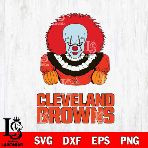 Cleveland Browns Pennywise Horror Sport 3 Svg Eps Dxf Png File, NFL svg, Digital Download, Instant Download