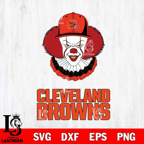 Cleveland Browns Pennywise Horror Sport 4 Svg Eps Dxf Png File, NFL svg, Digital Download, Instant Download