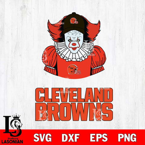 Cleveland Browns Pennywise Horror Sport 7 Svg Eps Dxf Png File, NFL svg, Digital Download, Instant Download