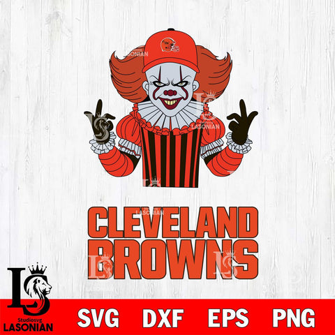 Cleveland Browns Pennywise Horror Sport 8 Svg Eps Dxf Png File, NFL svg, Digital Download, Instant Download