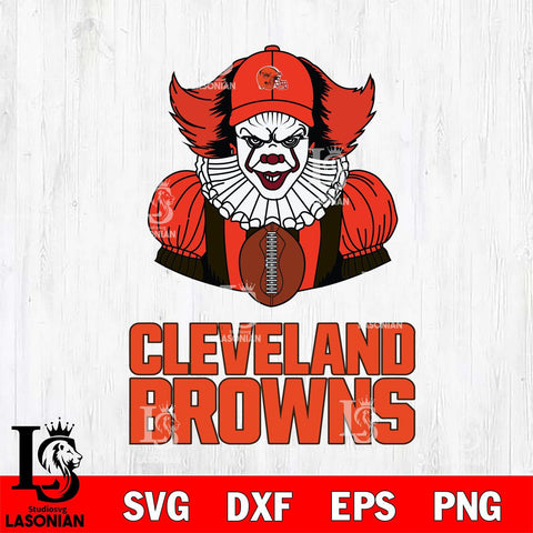 Cleveland Browns Pennywise Horror Sport 9 Svg Eps Dxf Png File, NFL svg, Digital Download, Instant Download