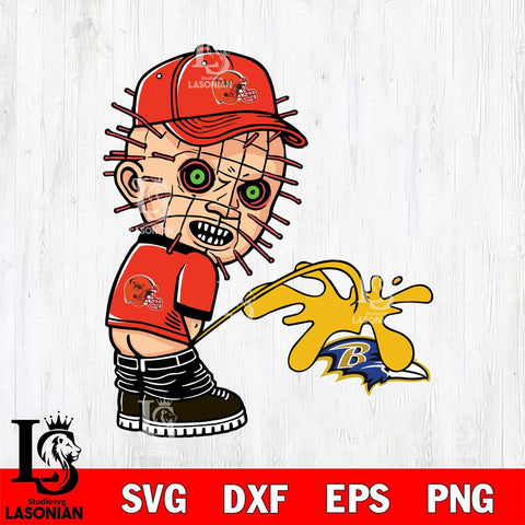 Cleveland Browns Pinhead Piss On Baltimore Ravens Svg Eps Dxf Png File, Digital Download, Instant Download