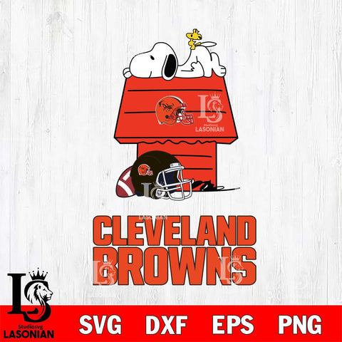 Cleveland Browns Snoopy Chill Football SVG DXF EPS PNG FILE,Snoopy File Cut, Nfl Digital Download,Instant Download, Silhouette