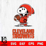 Cleveland Browns Snoopy Football Svg Eps Dxf Png File, NFL svg , Digital Download , Instant Download, Cricut File