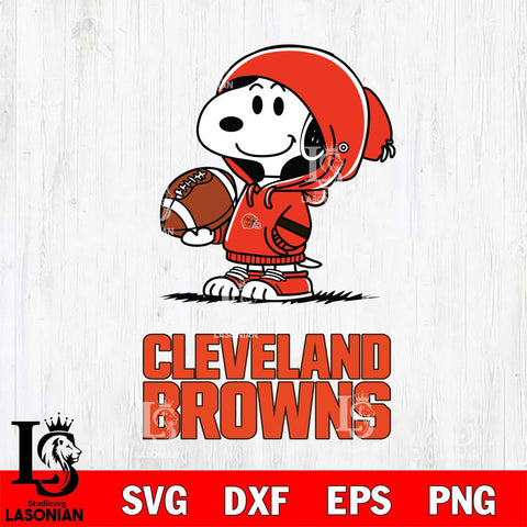 Cleveland Browns Snoopy Football Svg Eps Dxf Png File, NFL svg , Digital Download , Instant Download, Cricut File